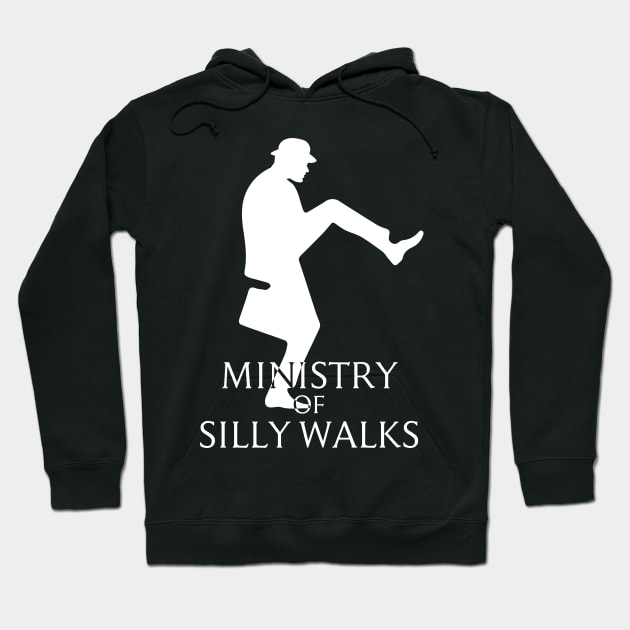 Ministry of Silly Walks white Hoodie by chillstudio